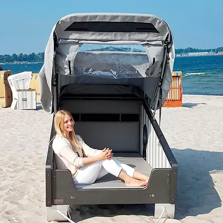 Luxury tent Schlafstrandkorb Nord Hoehe Jungfernstieg Eckernfoerde